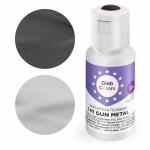 Гелевый краситель пищевой Gleb Colors 141 Серый метал (GUN METAL), 20г