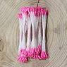 Тычинки тайские длинная пыльца, Розовая головка белая нить, 10 пучков (500 головок)